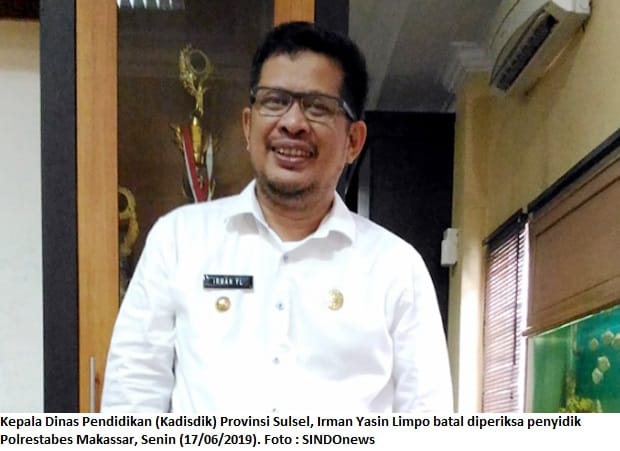 Irman Yasin Limpo Batal Diperiksa Kasus Korupsi Kapal Latih Disdik